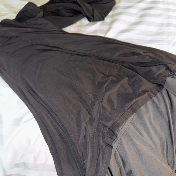 Black Feather-Trimmed Dress - Picture 6 of 8